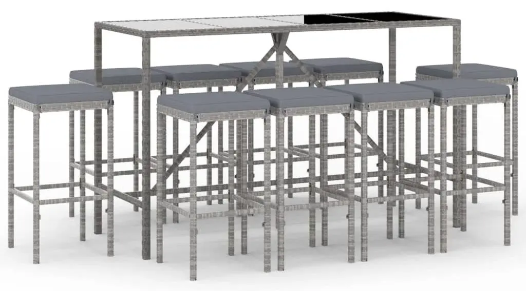 Set mobilier de gradina VidaXL 3187640 (Grey/White)