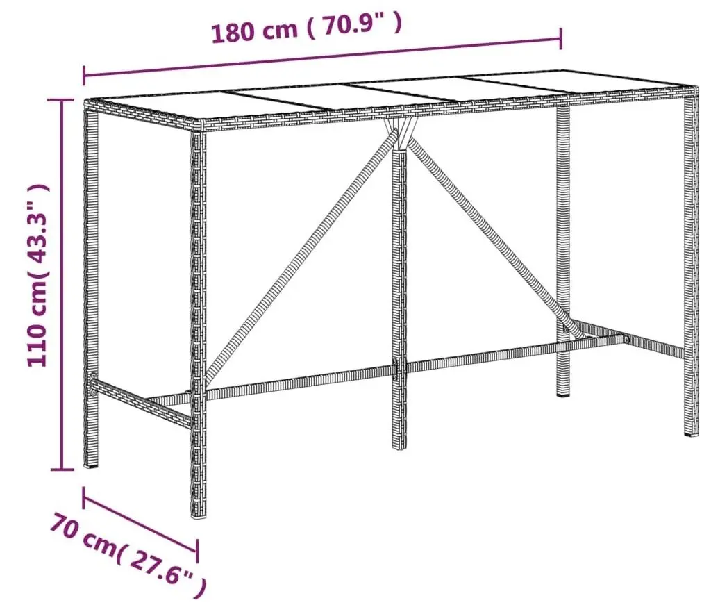 Set mobilier de gradina VidaXL 3187640 (Grey/White)