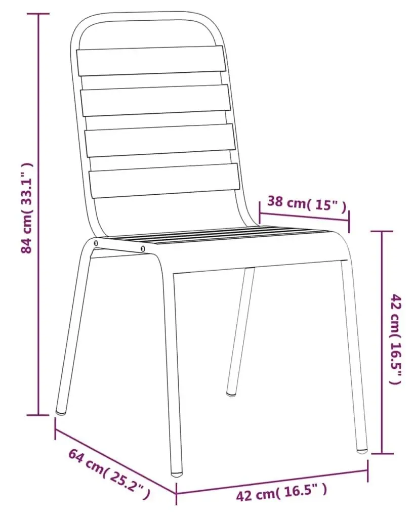 Комплект садовой мебели VidaXL 3187996 (Anthracite)