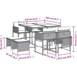 Set mobilier de grădină vidaXL 3211320 (Beige/Grey) Thumb