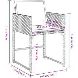 Set mobilier de grădină vidaXL 3211320 (Beige/Grey) Thumb
