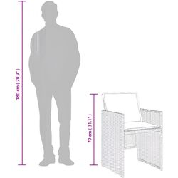 Set mobilier de grădină vidaXL 3211320 (Beige/Grey) Thumb