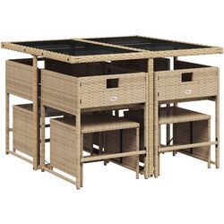 Set mobilier de grădină vidaXL 3211320 (Beige/Grey) Thumb