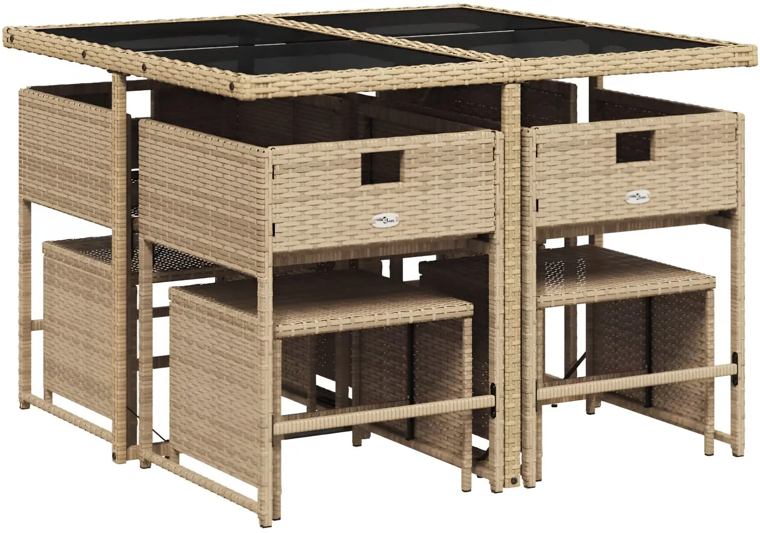 Set mobilier de grădină vidaXL 3211320 (Beige/Grey)