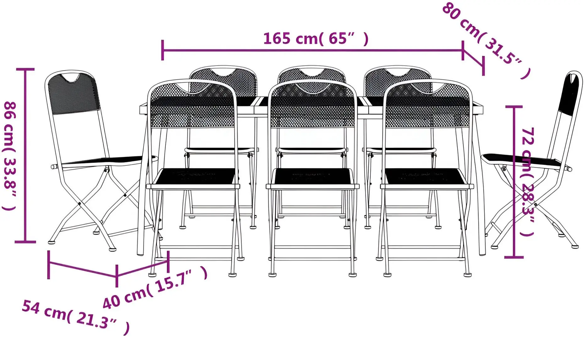Комплект садовой мебели VidaXL 3211815 (Anthracite)