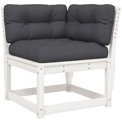 Set mobilier de grădină VidaXL 3216966 (White/Dark Grey) Thumb