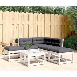 Set mobilier de grădină VidaXL 3216966 (White/Dark Grey)