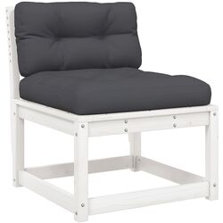Set mobilier de grădină VidaXL 3216966 (White/Dark Grey) Thumb
