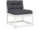 Set mobilier de grădină VidaXL 3216966 (White/Dark Grey)