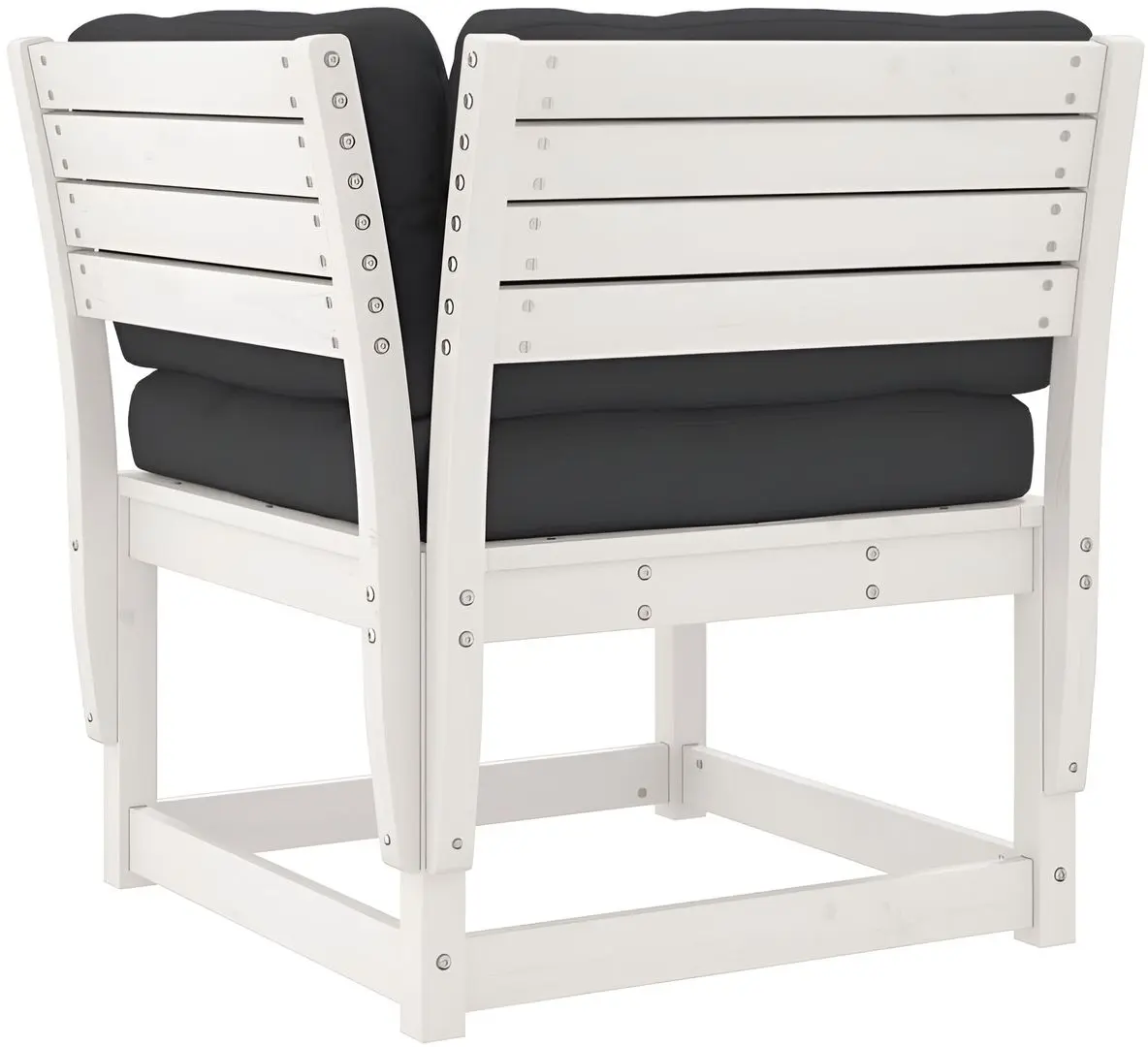 Set mobilier de grădină VidaXL 3216966 (White/Dark Grey)