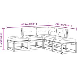 Set mobilier de grădină VidaXL 3216966 (White/Dark Grey) Thumb