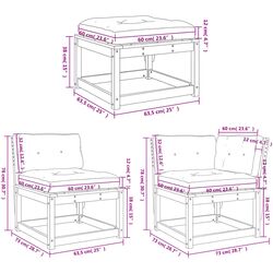 Set mobilier de grădină VidaXL 3216966 (White/Dark Grey) Thumb