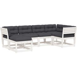 Set mobilier de grădină VidaXL 3217041 (White/Dark Grey) Thumb