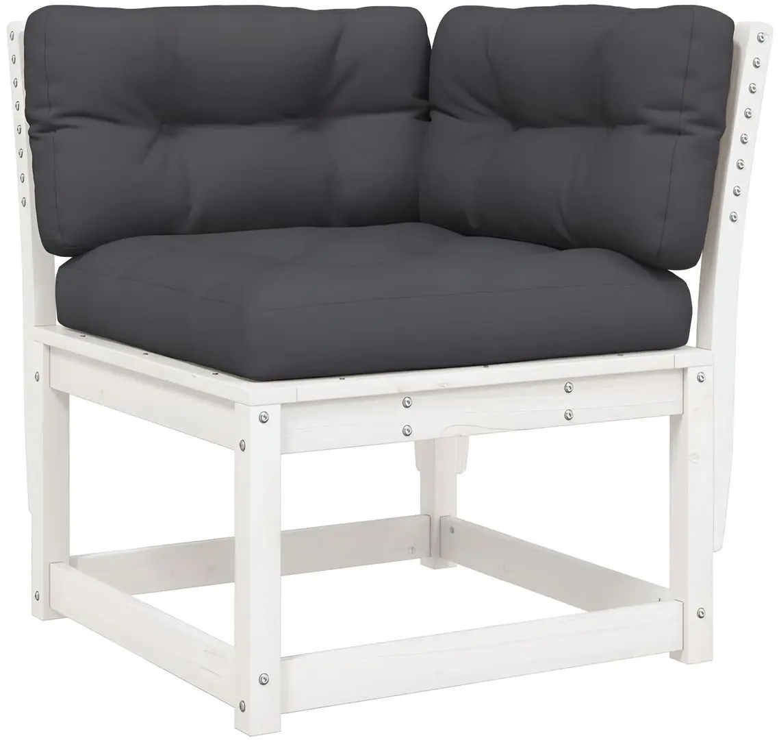 Set mobilier de grădină VidaXL 3217041 (White/Dark Grey)