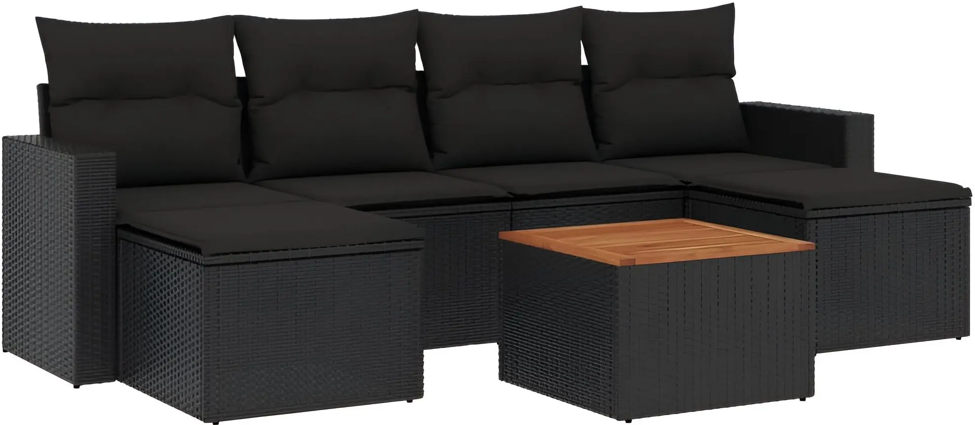 Set mobilier de grădină VidaXL 3224242 (Black)