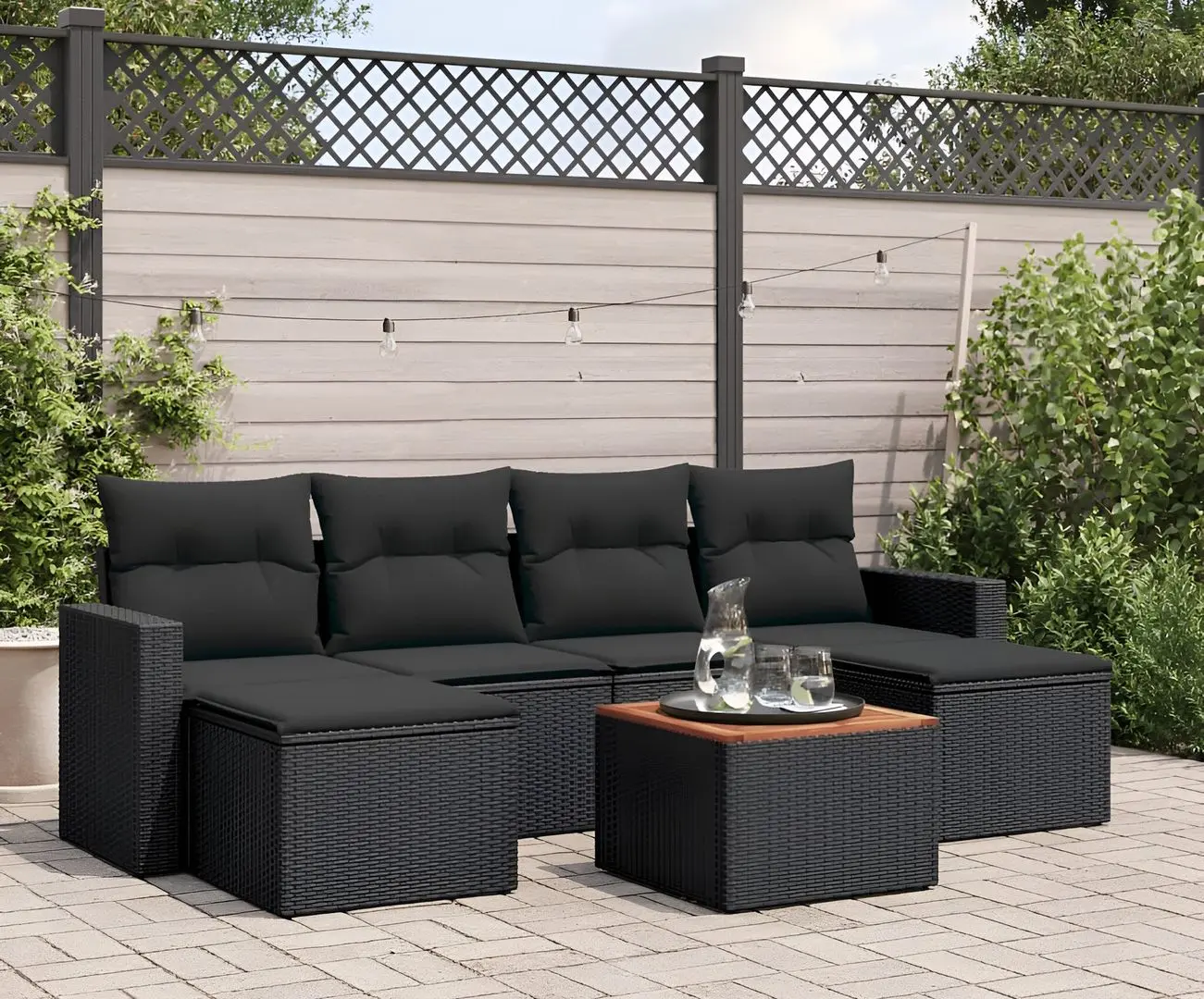 Set mobilier de grădină VidaXL 3224242 (Black)