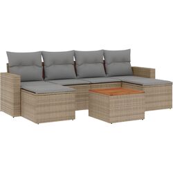 Set mobilier de grădină VidaXL 3224246 (Beige/Grey) Thumb