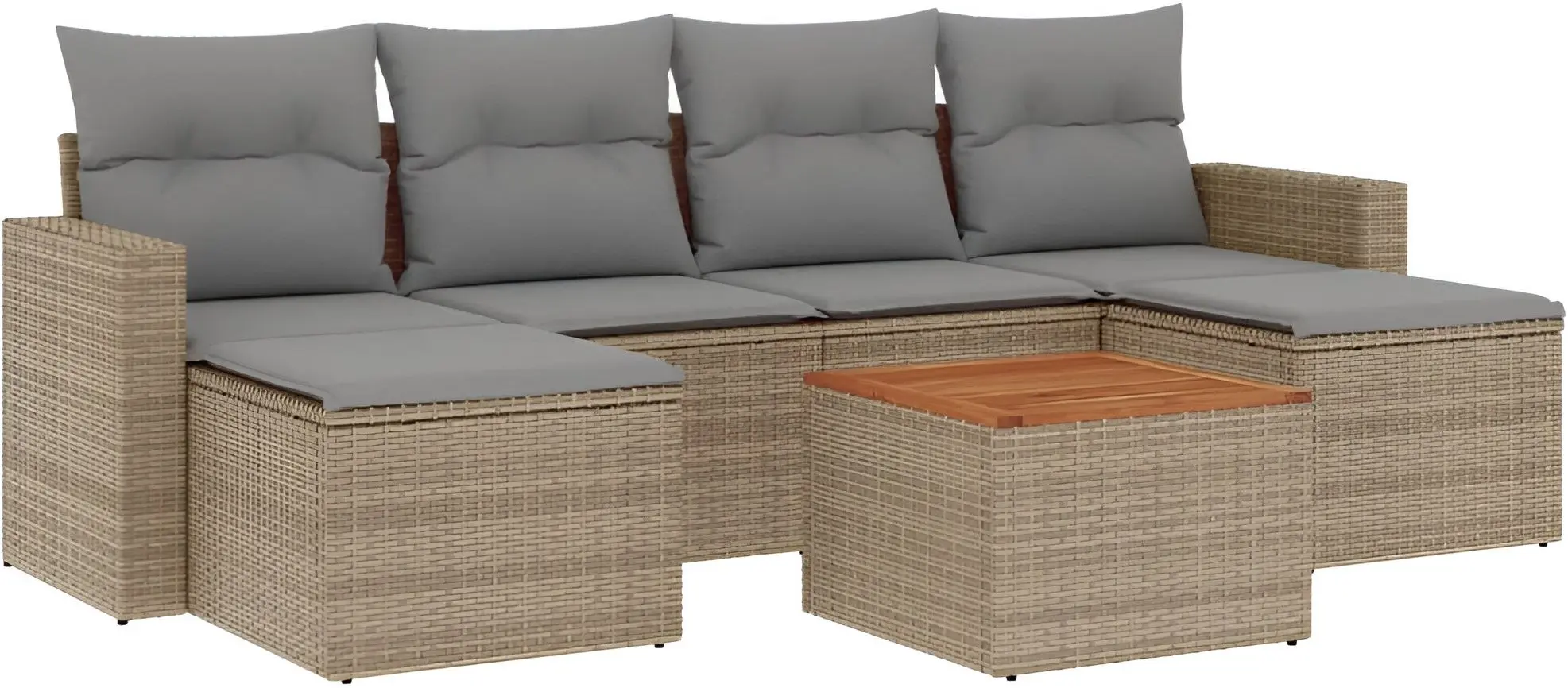 Set mobilier de grădină VidaXL 3224246 (Beige/Grey)