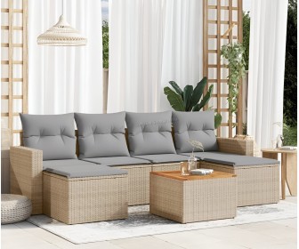 Set mobilier de grădină VidaXL 3224246 (Beige/Grey)