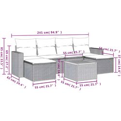 Set mobilier de grădină VidaXL 3224247 (Grey) Thumb