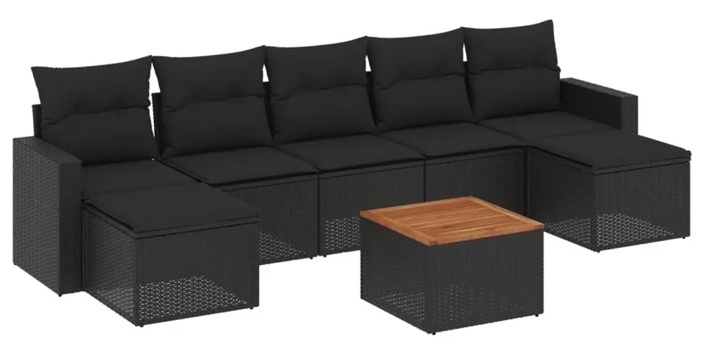 Set mobilier de gradina VidaXL 3224249 (Black)
