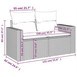 Set mobilier de gradina VidaXL 3224249 (Black) Thumb