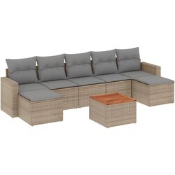 Set mobilier de grădină VidaXL 3224253 (Beige/Grey) Thumb