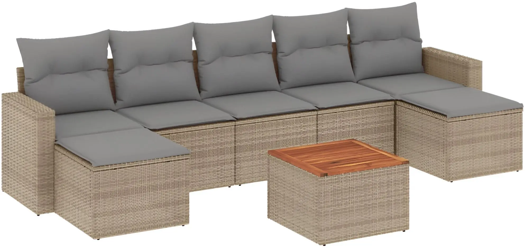 Set mobilier de grădină VidaXL 3224253 (Beige/Grey)