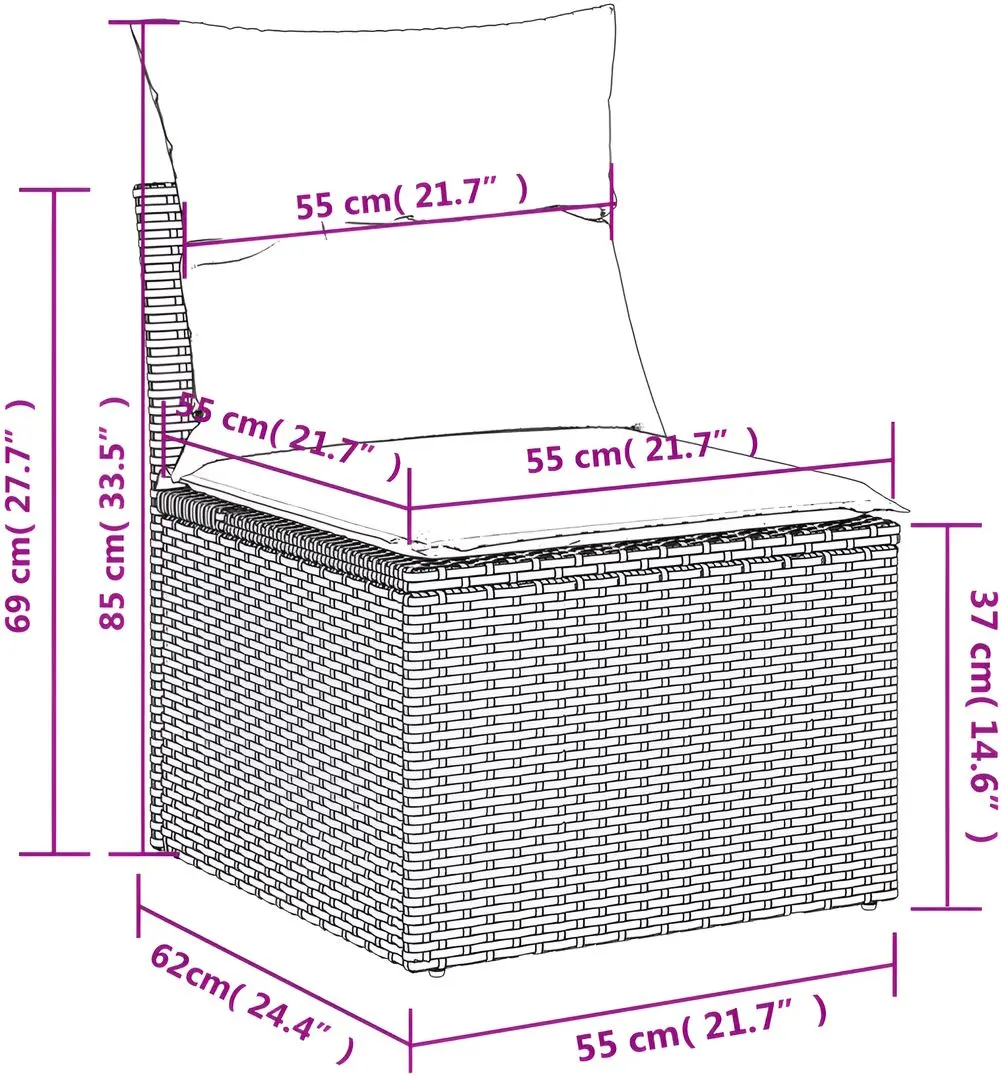 Set mobilier de grădină VidaXL 3224253 (Beige/Grey)