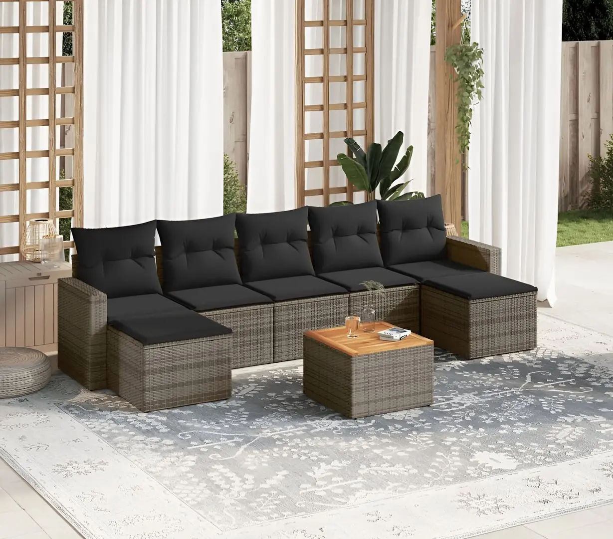 Set mobilier de grădină VidaXL 3224254 (Grey)