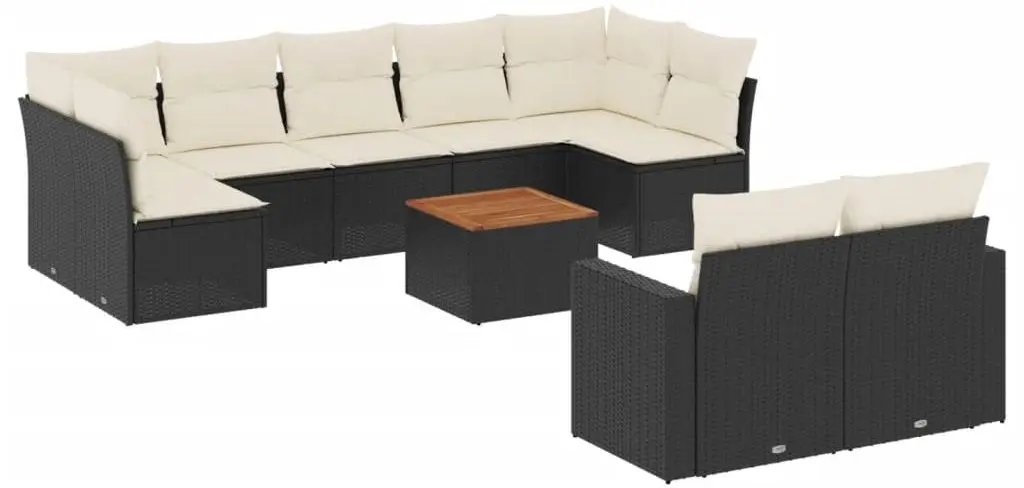 Set mobilier de gradina VidaXL 3224271 (Cream/Black)