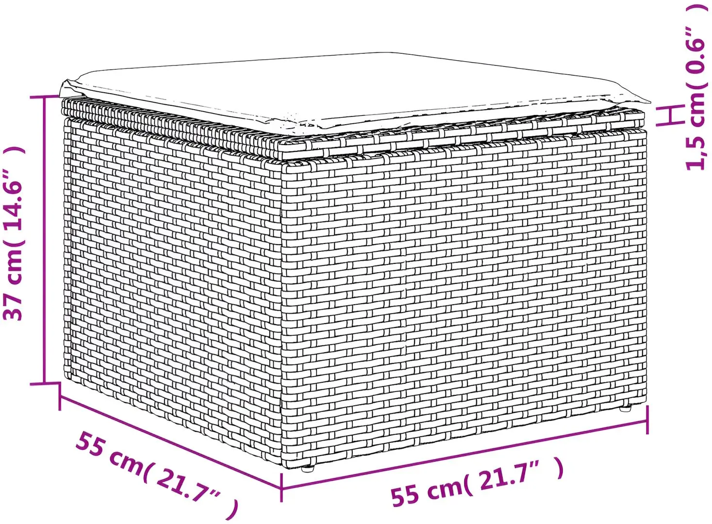 Set mobilier de grădină vidaXL 3224319 (Black)