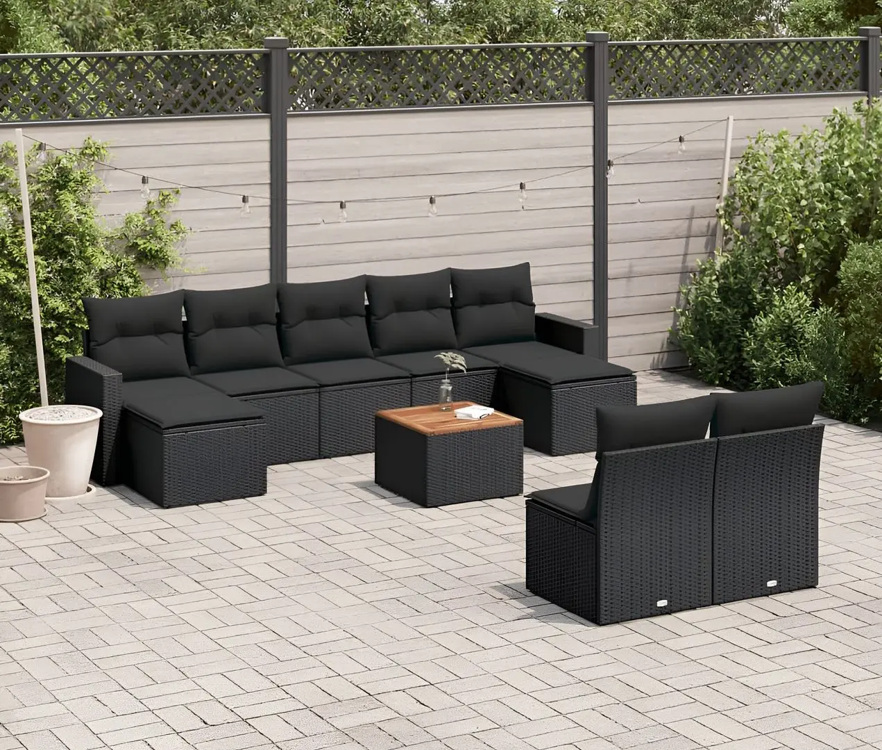 Set mobilier de grădină vidaXL 3224319 (Black)
