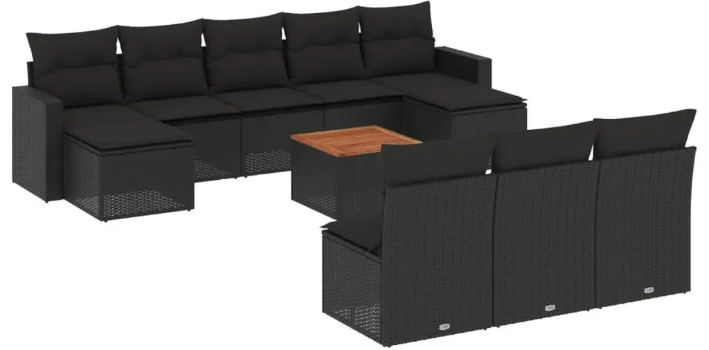 Set mobilier de gradina VidaXL 3224326 (Black)