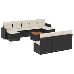 Set mobilier de gradina VidaXL 3224327 (Cream/Black) Thumb