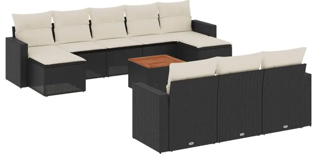 Set mobilier de gradina VidaXL 3224341 (Cream/Black)