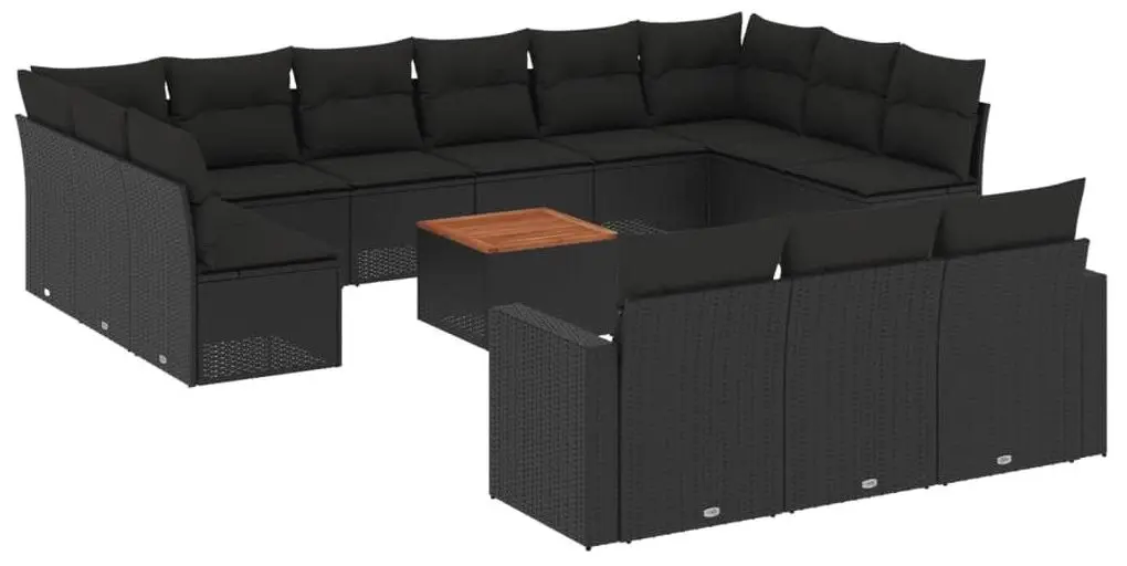 Set mobilier de gradina VidaXL 3224361 (Black)