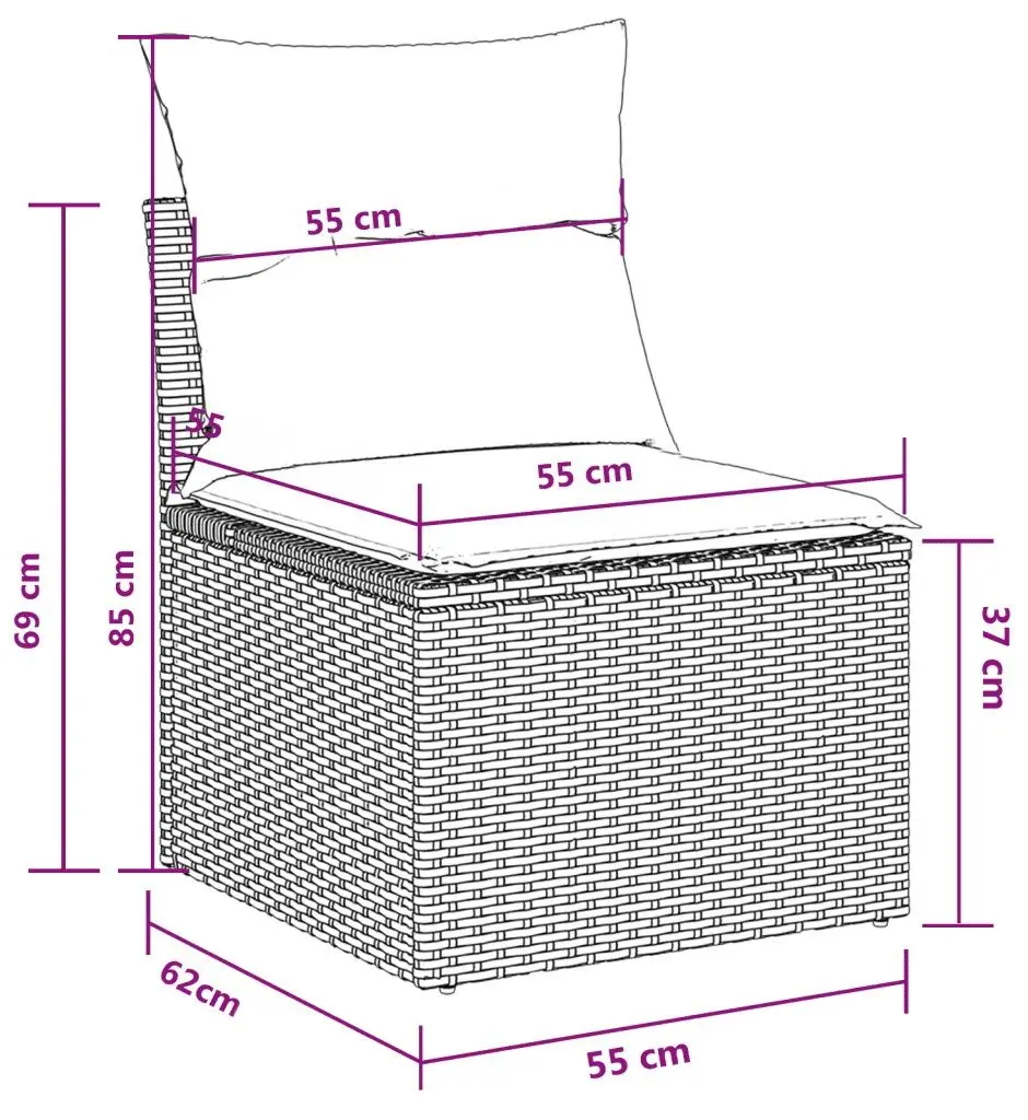 Set mobilier de gradina VidaXL 3224361 (Black)