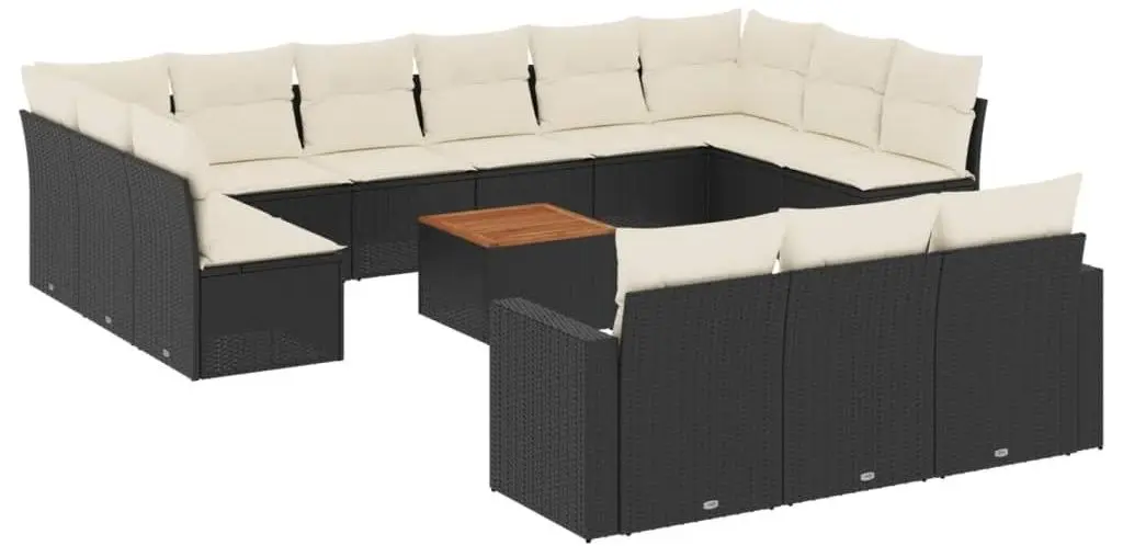 Set mobilier de gradina VidaXL 3224362 (Black/Cream)