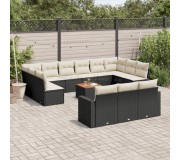 Set mobilier de gradina VidaXL 3224362 (Black/Cream)