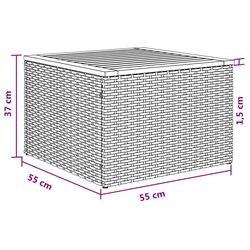 Set mobilier de gradina VidaXL 3224362 (Black/Cream) Thumb