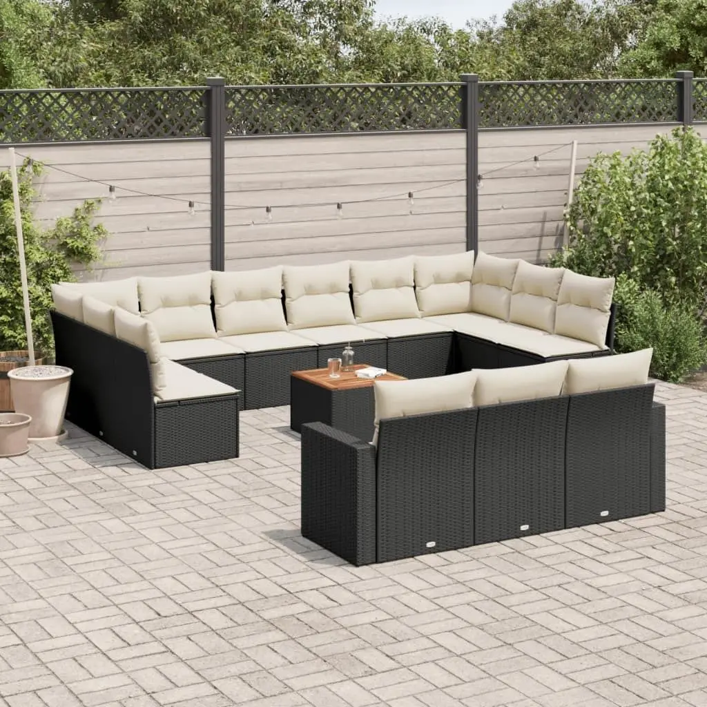 Set mobilier de gradina VidaXL 3224362 (Black/Cream)