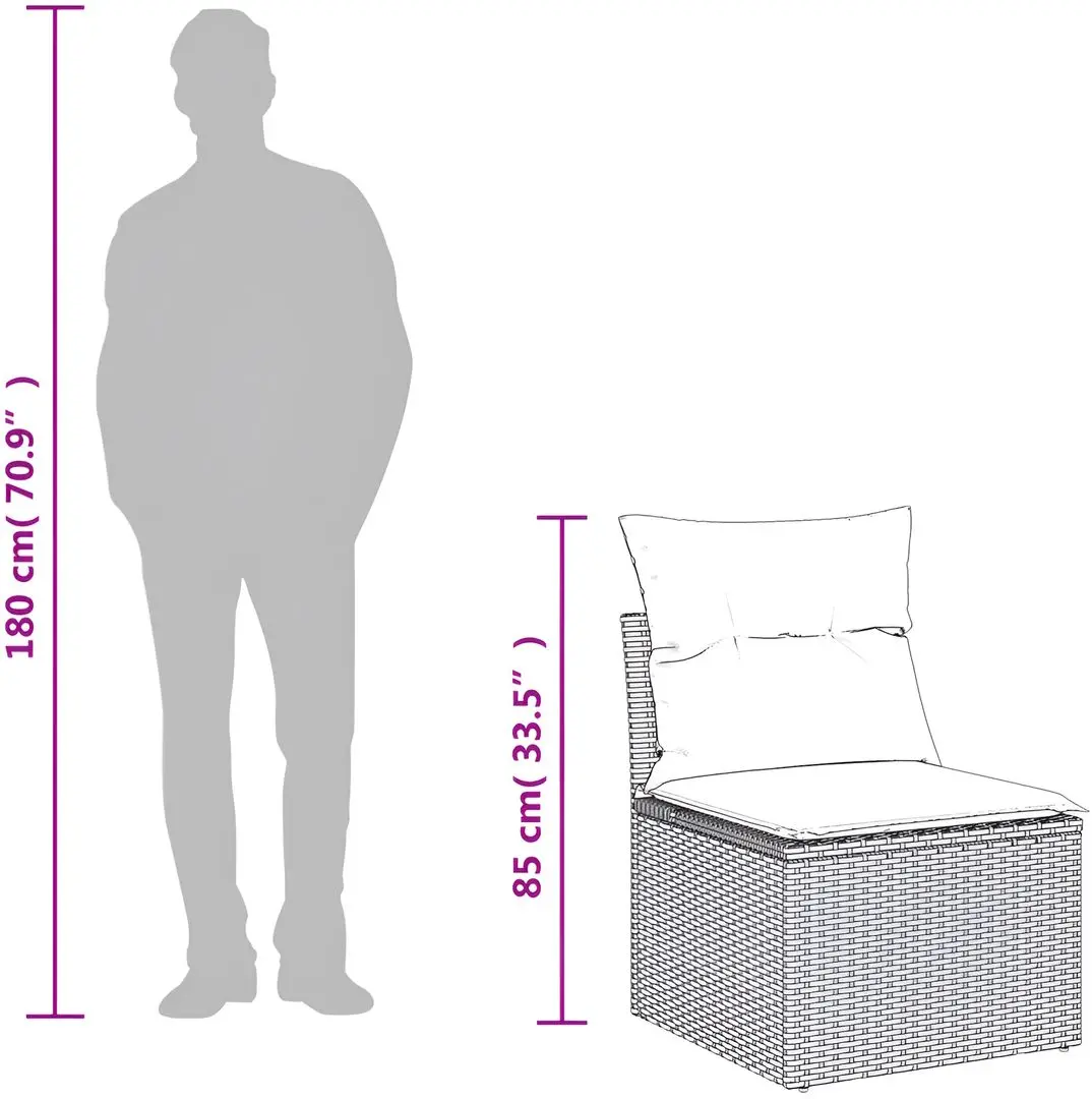 Set mobilier de grădină VidaXL 3224372 (Beige/Grey)