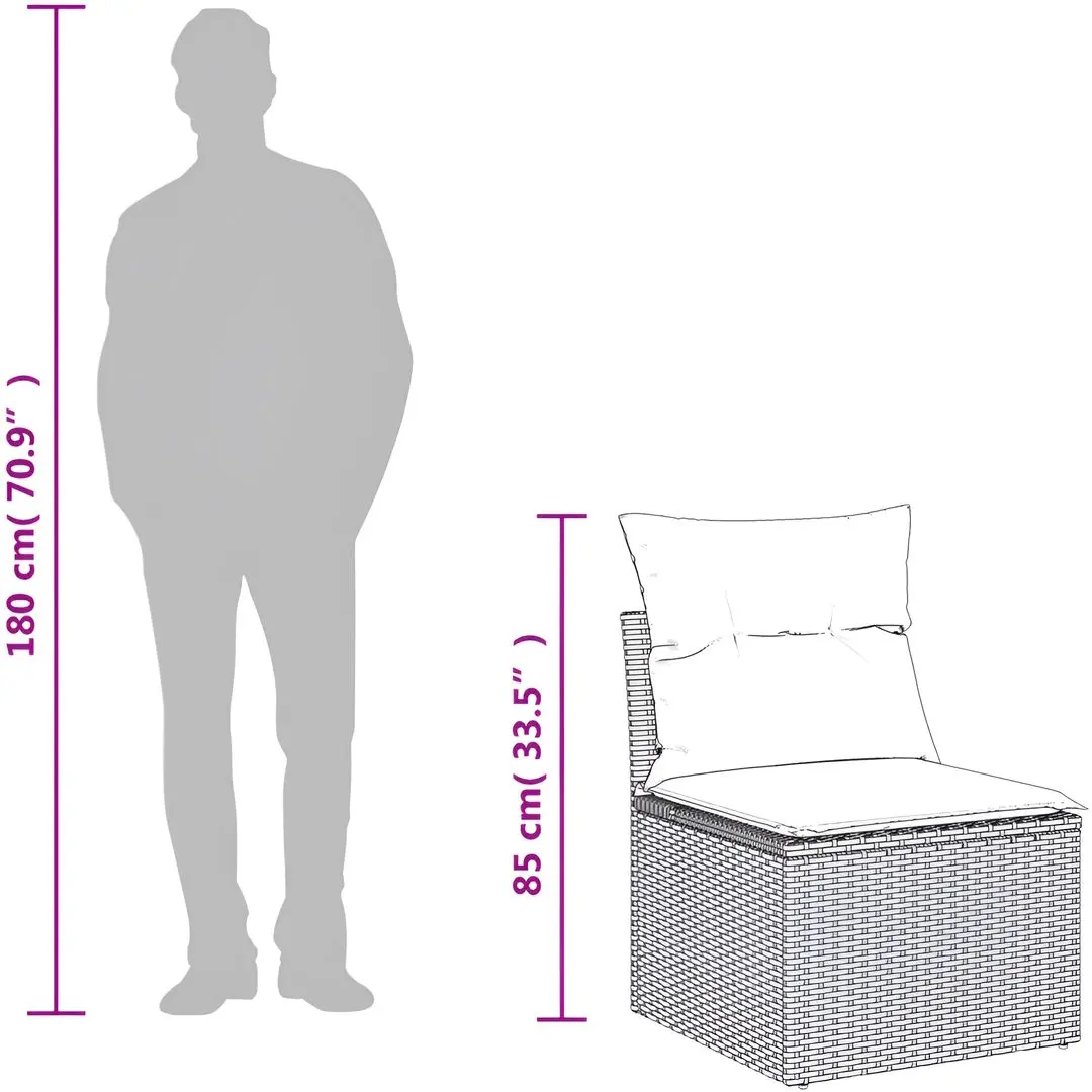 Set mobilier de grădină vidaXL 3224379 (Beige/Grey)