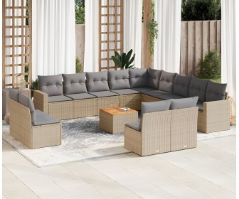 Set mobilier de grădină vidaXL 3224379 (Beige/Grey)