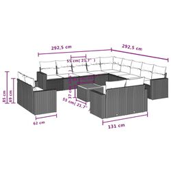 Комплект садовой мебели VidaXL 3224401 (Grey/Dark Grey) Thumb