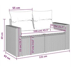 Комплект садовой мебели VidaXL 3224401 (Grey/Dark Grey) Thumb