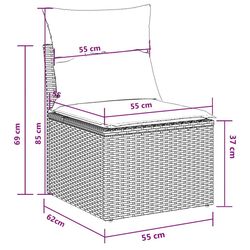 Комплект садовой мебели VidaXL 3224401 (Grey/Dark Grey) Thumb