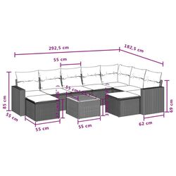 Set mobilier de gradina VidaXL 3224408 (Grey/Dark Grey) Thumb