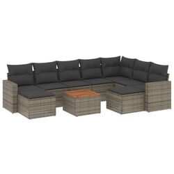 Set mobilier de gradina VidaXL 3224408 (Grey/Dark Grey) Thumb